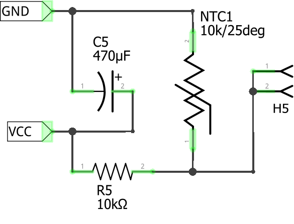Sensor side panel NTC schematic