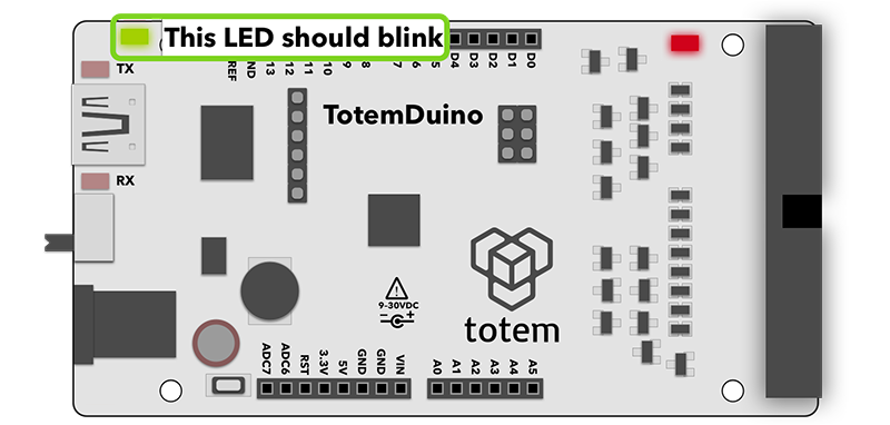 TotemDuino LED blinking